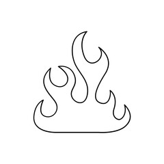 Flame icon in line style