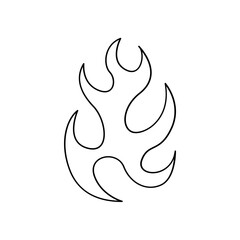Flame icon in line style