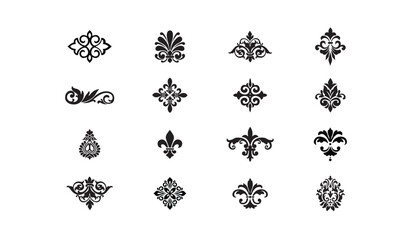 several sets of silhouette ornaments