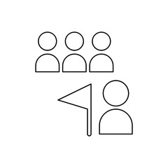 Group tour icon in line style
