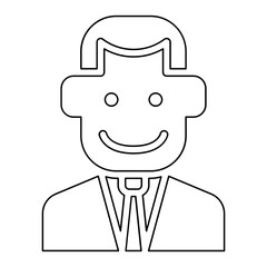 Businessman icon in line style