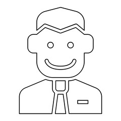 Manager icon in line style