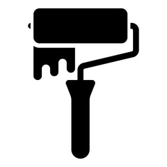 Paint roller icon isolated on white background