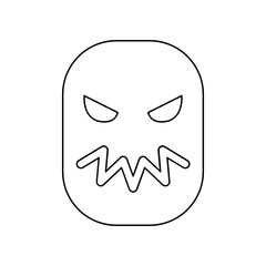 Angry icon in line style