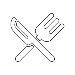Cutlery icon in line style