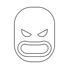 Angry icon in line style