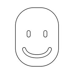 Happy icon in line style