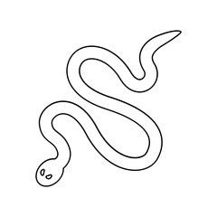 Snake icon in line style