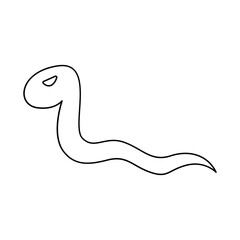 Snake icon in line style