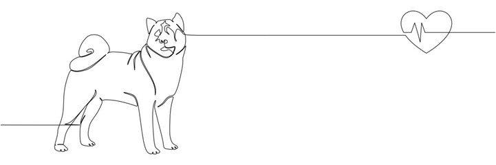 dog line art of illustration  background for a pet day