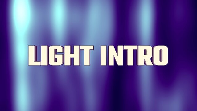 Modern Shining Light Bold Text Intro Title