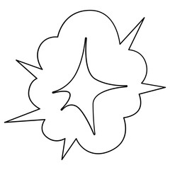 Bomb icon in line style