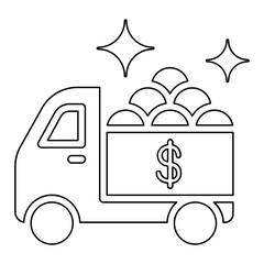 Cryptocurrency icon in line style