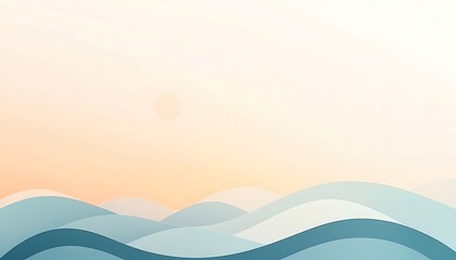 Serene Sunset for Abstract Wave Hills.
