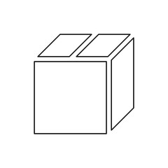 Box icon in line style