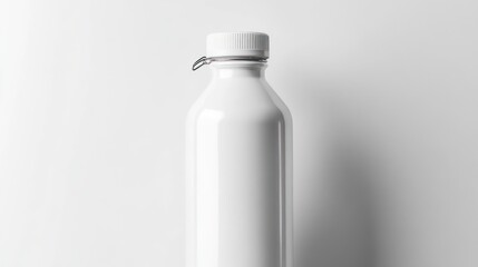 White water bottle on white background.