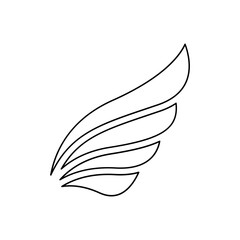 Fototapeta premium Wing icon in line style