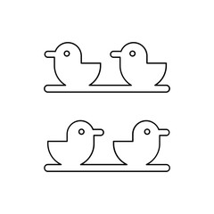 Duck shooting game icon in line style