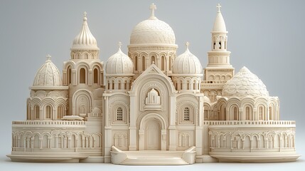 Obraz premium Pixelated Off White Cathedral Model