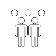 People icon in line style