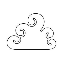 Chinese cloud icon in line style