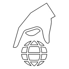 Obraz premium Save the world icon in line style
