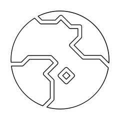 earth icon in line style