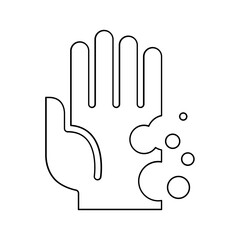 Corrode icon  in line style