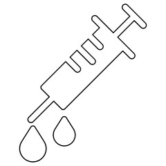 Syringe icon in line style