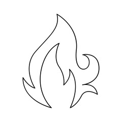 Flammable icon in line style