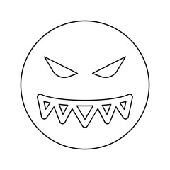 Mad icon in line style