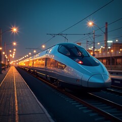 Fototapeta premium train at night