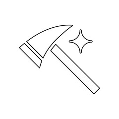 Axe icon in line style