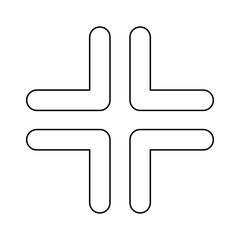 Obraz premium Plus icon in line style