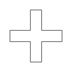 Obraz premium Cross icon in line style