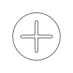 Plus icon in line style