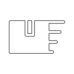 Delivery icon in line style