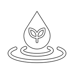 Fototapeta premium Save water icon in line style