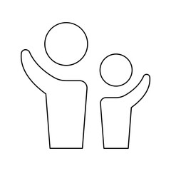 People icon in line style