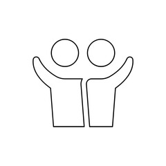 People icon in line style