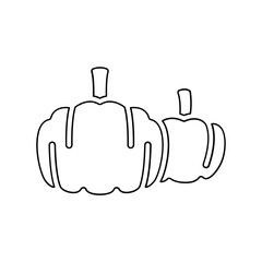 Obraz premium Pumpkin icon in line style