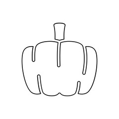 Pumpkin icon in line style
