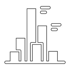 Chart icon in line style