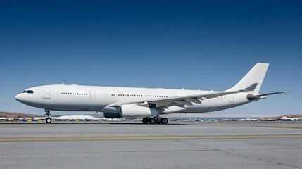White Commercial Airplane on the Runway against Blue Sky during Daytime