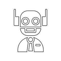 Machine learning icon in line style
