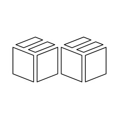 Boxes icon in line style