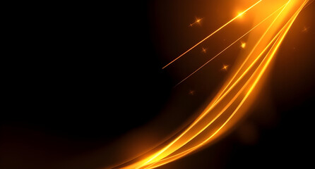 Abstract background glowing gold diagonal lighting effect and sparkle 