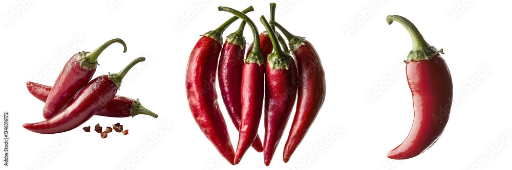 Poster An isolated pepper stands out on a transparent background in this generative AI image