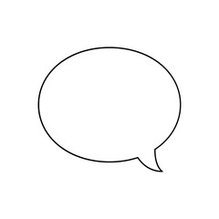 Speech bubble icon in line style