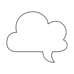 Speech bubble icon in line style